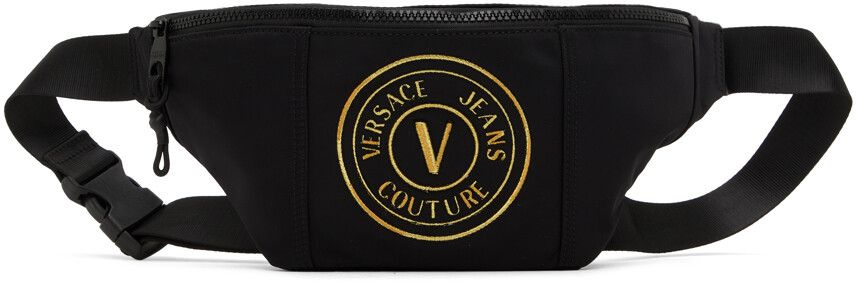 

Черный клатч с эмблемой V Versace Jeans Couture