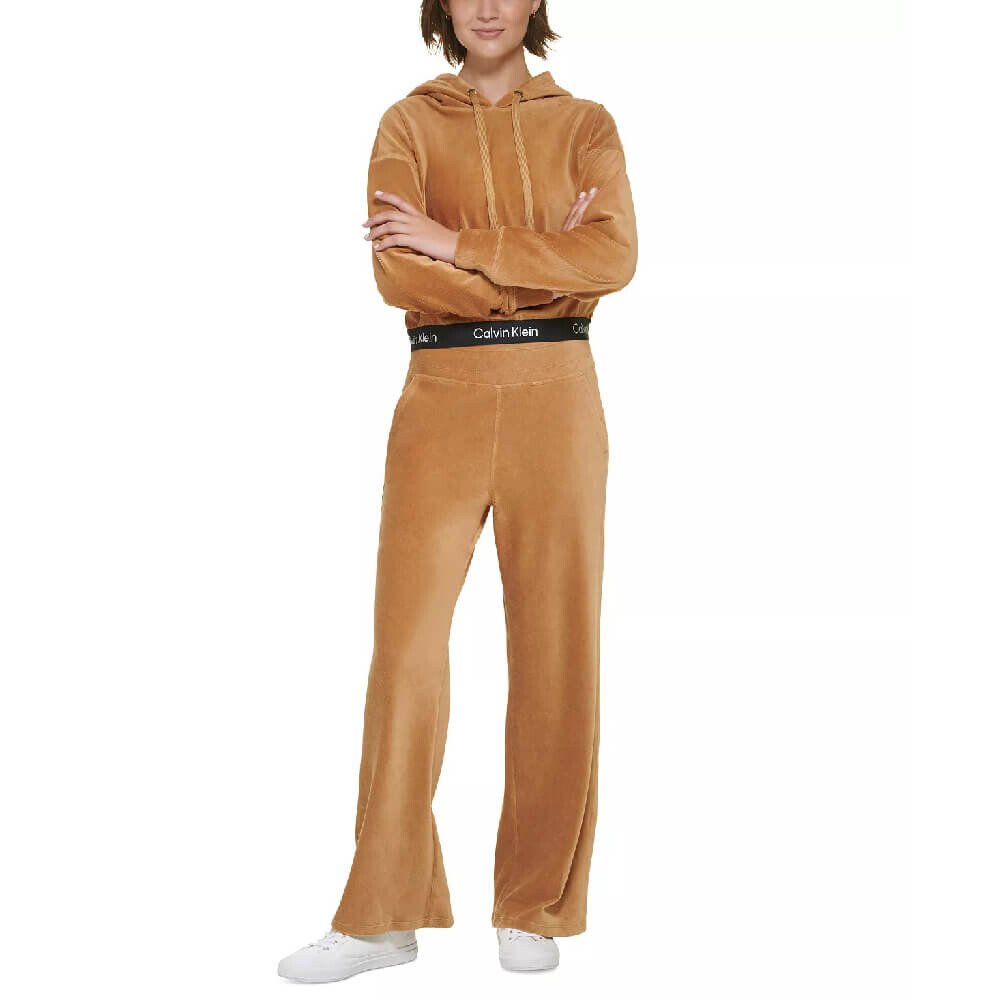 

Худи Calvin Klein Performance Logo Elastic Long-Sleeve, кориневый