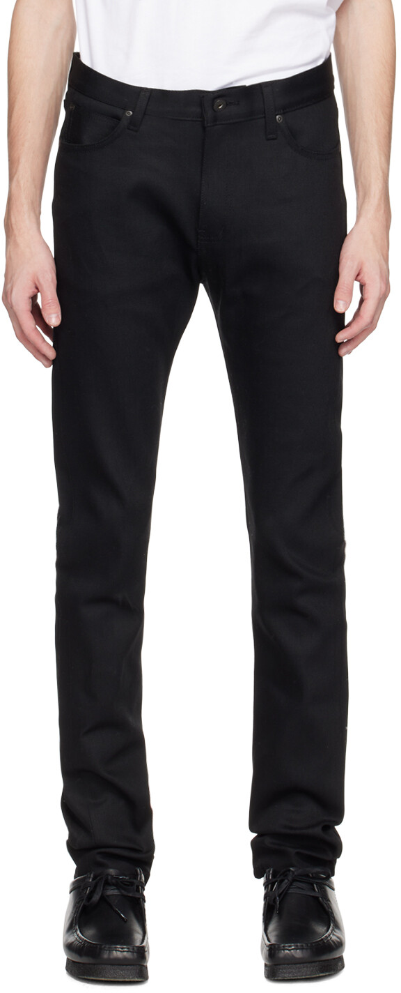 

Черные джинсы с завышенной талией Naked & Famous Denim