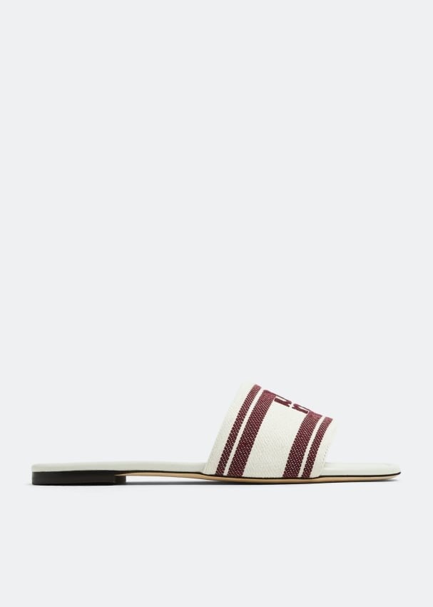 

Шлепанцы TORY BURCH Double T slides, белый