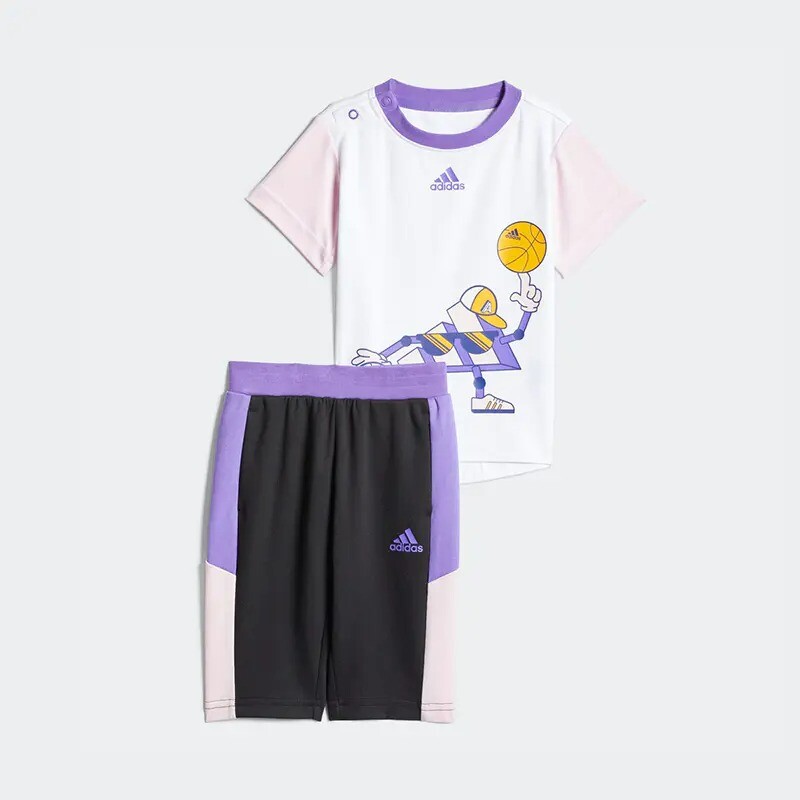 

Спортивный костюм Adidas, белый/черный/фиолетовый/розовый