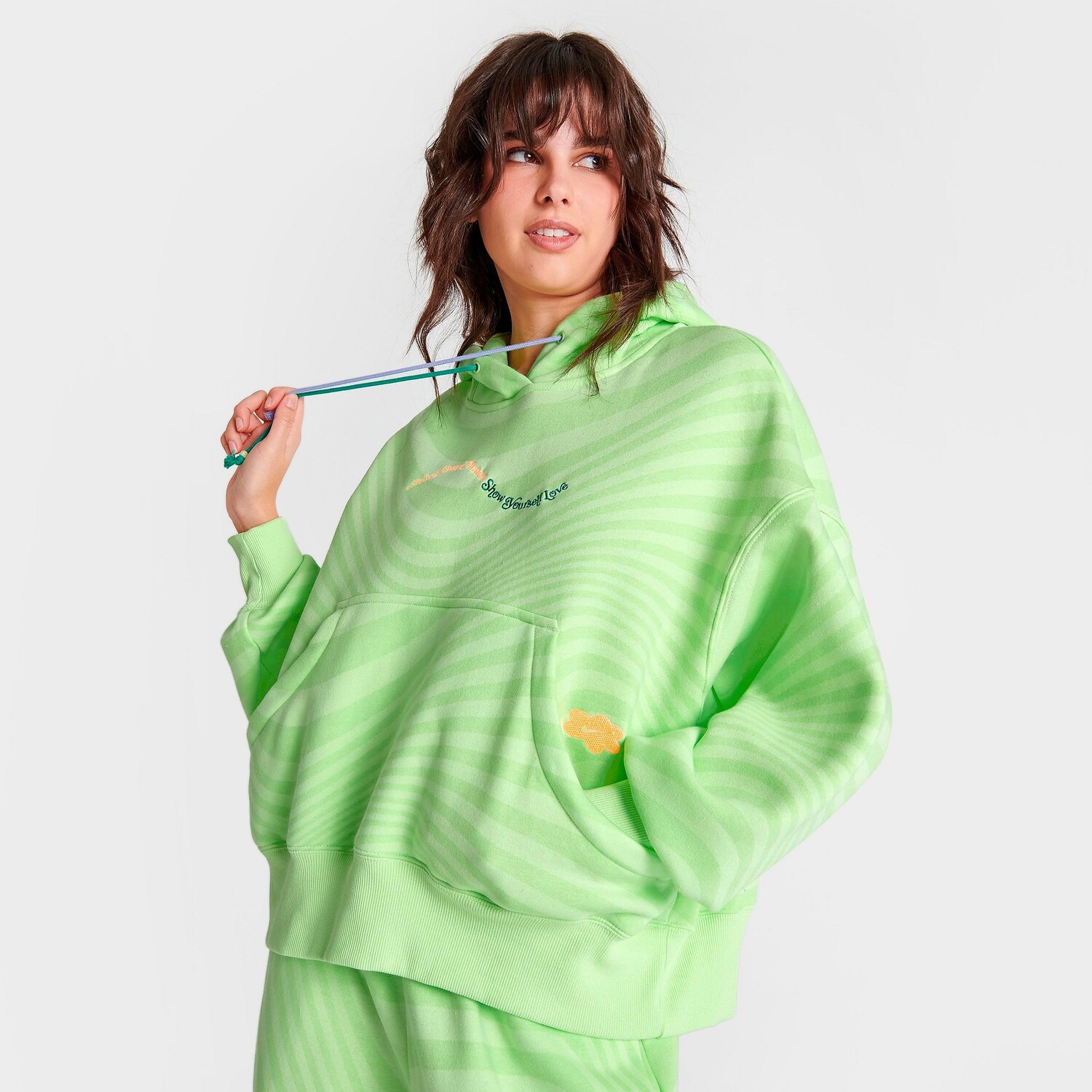 

Женская худи Nike Sportswear Phoenix Fleece Swirl, зеленый