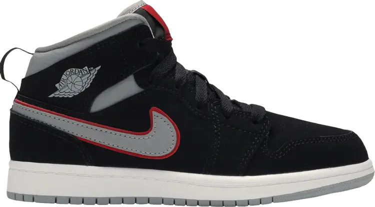 

Кроссовки Air Jordan 1 Mid PS Black Particle Grey, черный