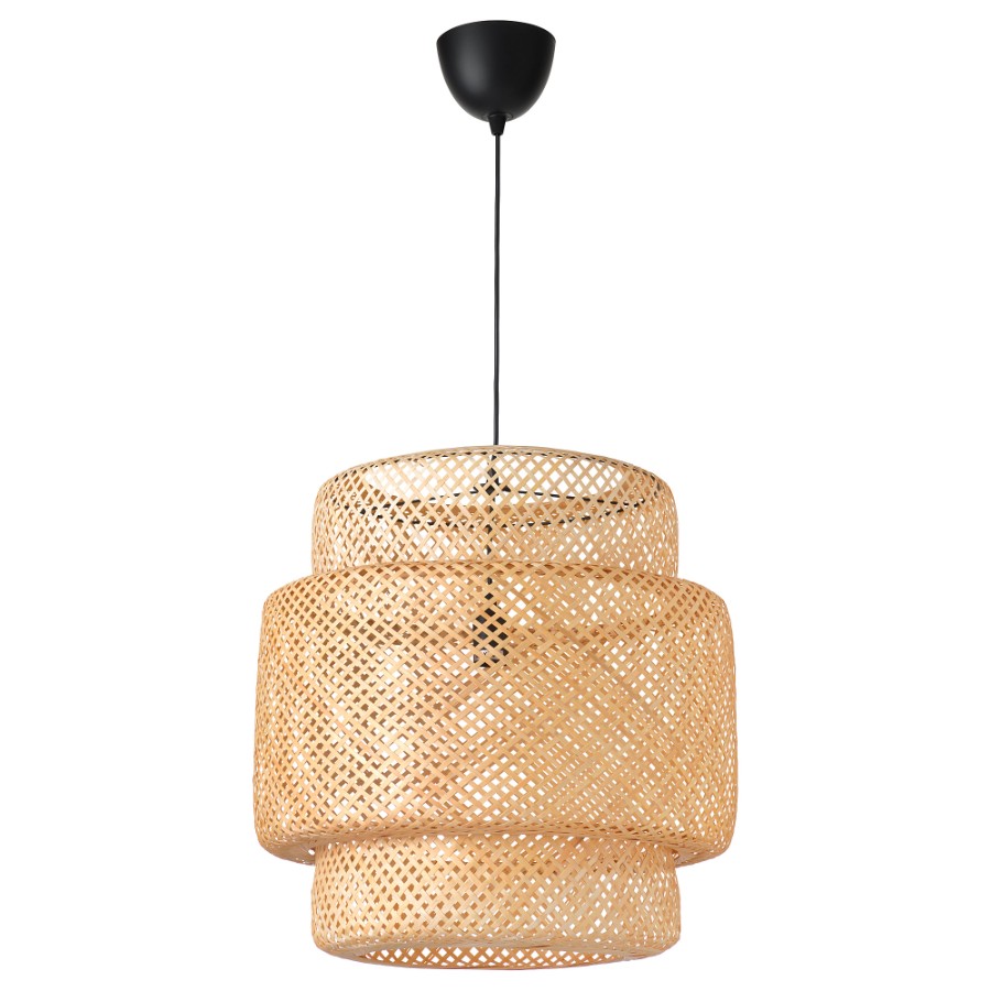 подвесной светильник ikea vaxjo бежевый Подвесной светильник Ikea Sinnerlig 50 см, бамбук