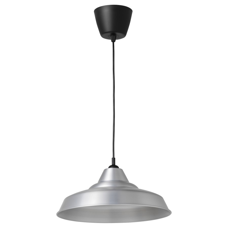 подвесной светильник ikea ranarp 38 см черный Подвесной светильник Ikea Trettioen, 38 см, алюминевый