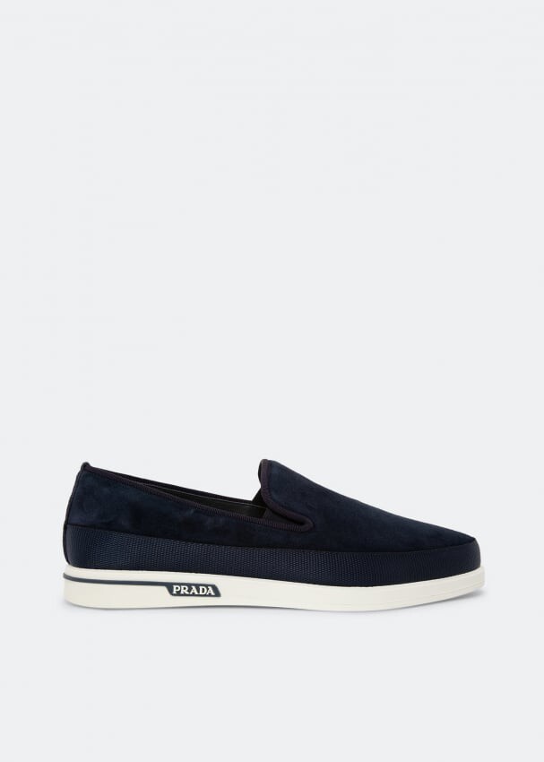 

Кроссовки PRADA Saint Tropez slip-on sneakers, синий