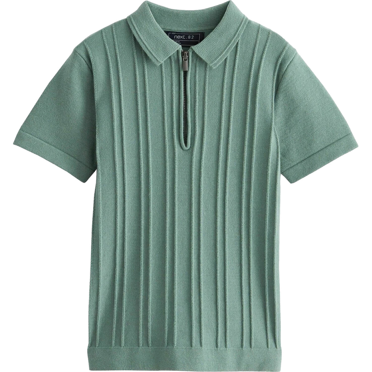 

Футболка-поло Next Short Sleeve Textured Standard, зеленый