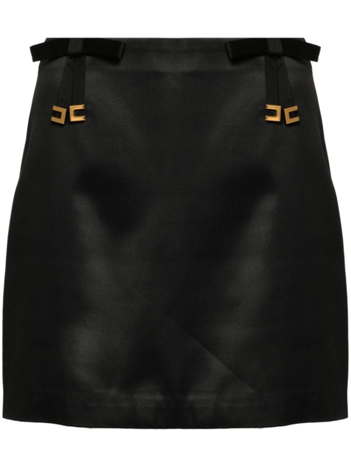 

Elisabetta Franchi атласная мини-юбка с бантом, черный