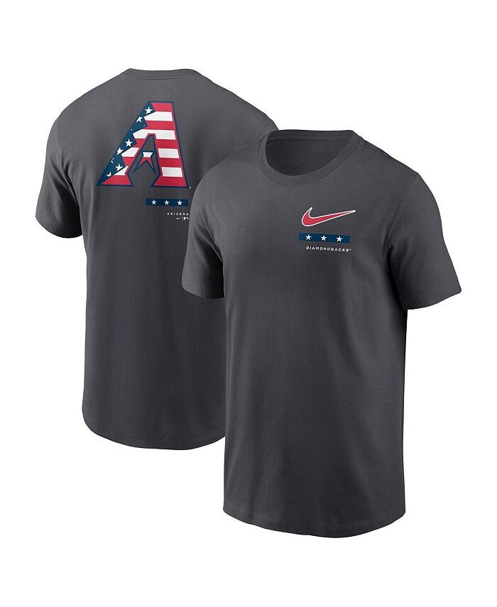 

Мужская антрацитовая футболка Arizona Diamondbacks Americana Nike, серебро