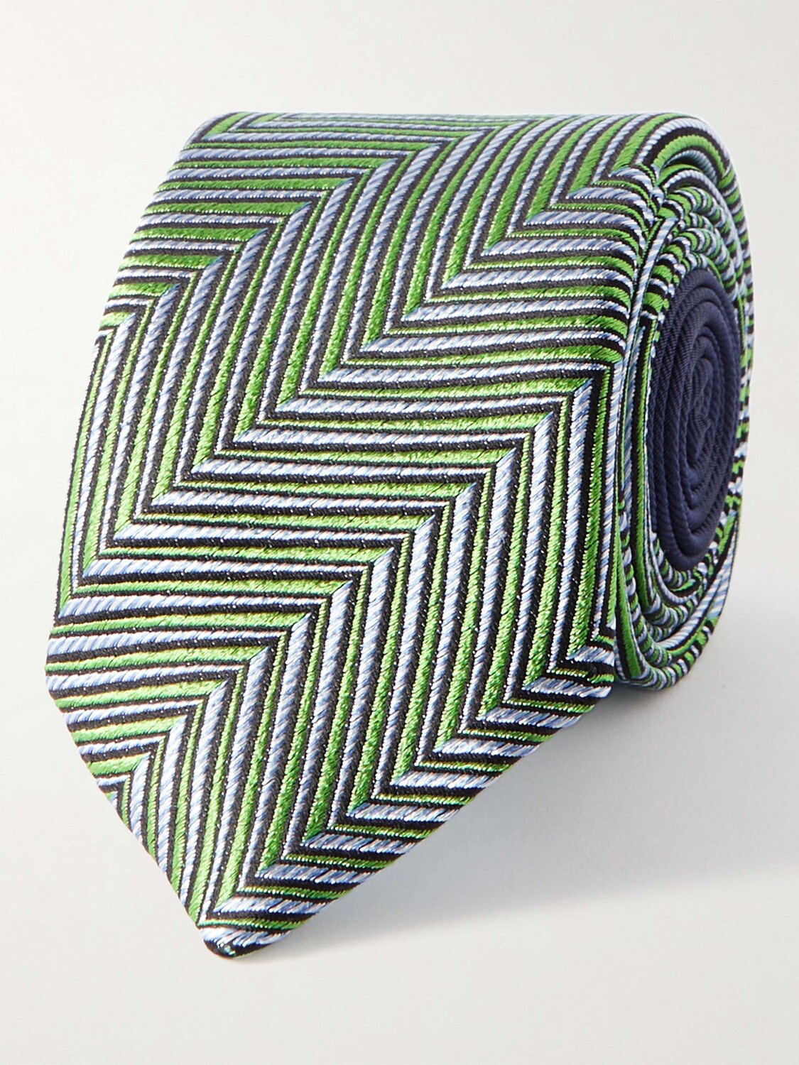

Шелковый жаккардовый галстук шириной 7 см MISSONI, зеленый