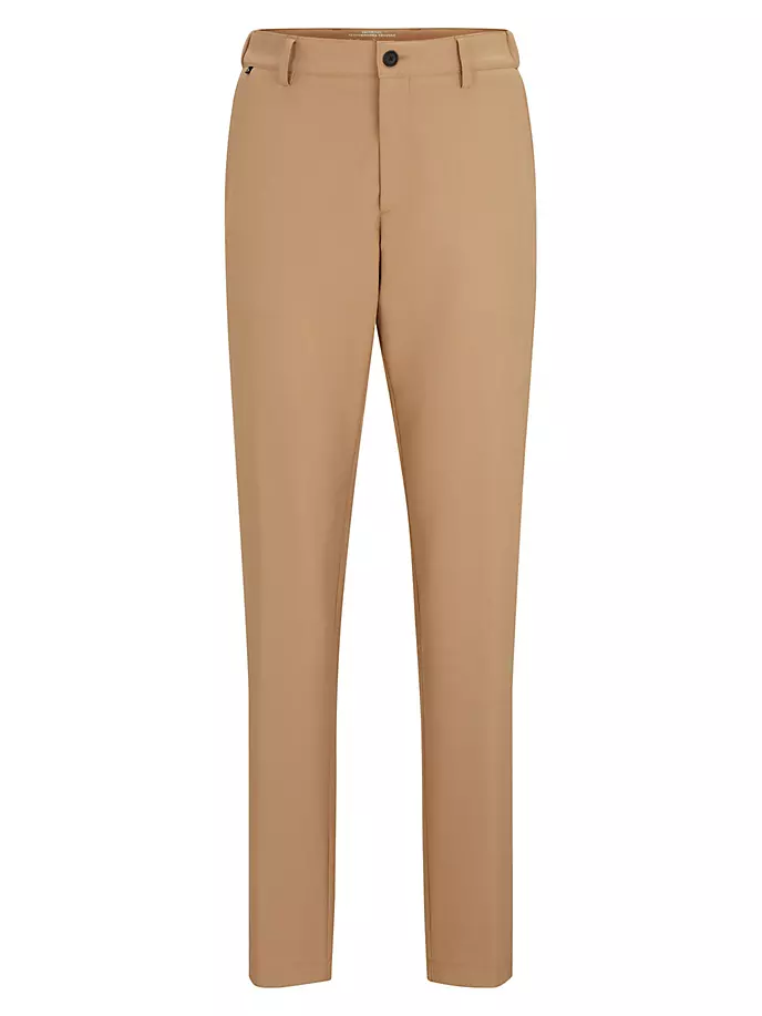 

Брюки узкого кроя из эластичной ткани Boss, бежевый