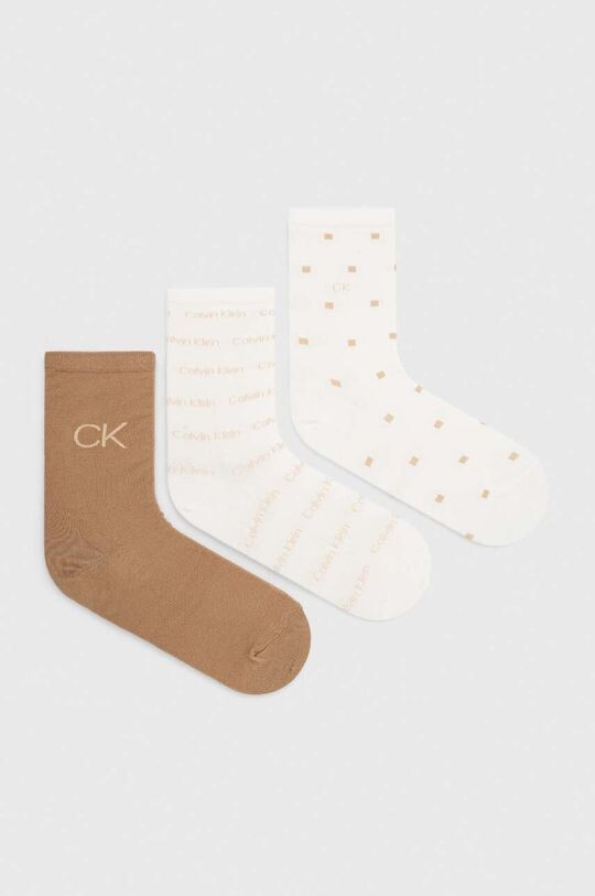 

3 упаковки носков Calvin Klein, бежевый
