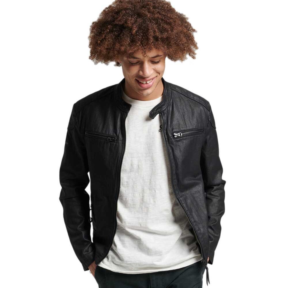 

Куртка Superdry Vintage Coated Denim Racer, черный