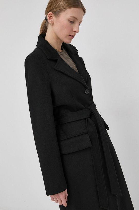 Шерстяное пальто Bruuns Bazaar, черный