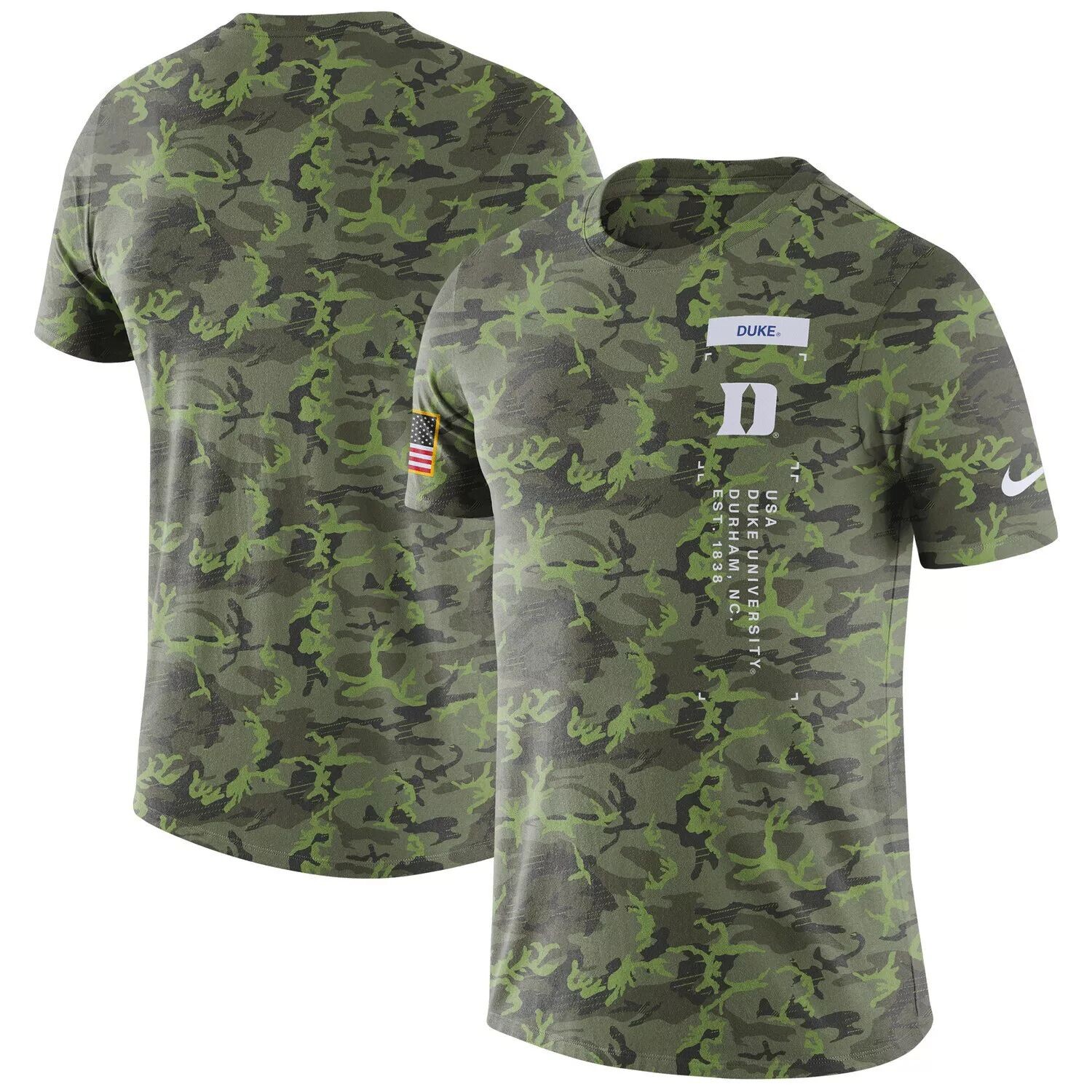 Мужская футболка в стиле милитари Nike Camo Duke Blue Devils