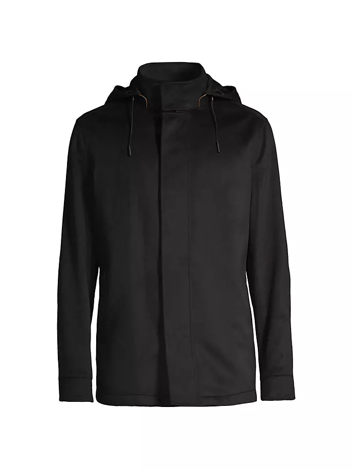 

Кашемировая куртка Oasi с капюшоном Zegna, темно-синий
