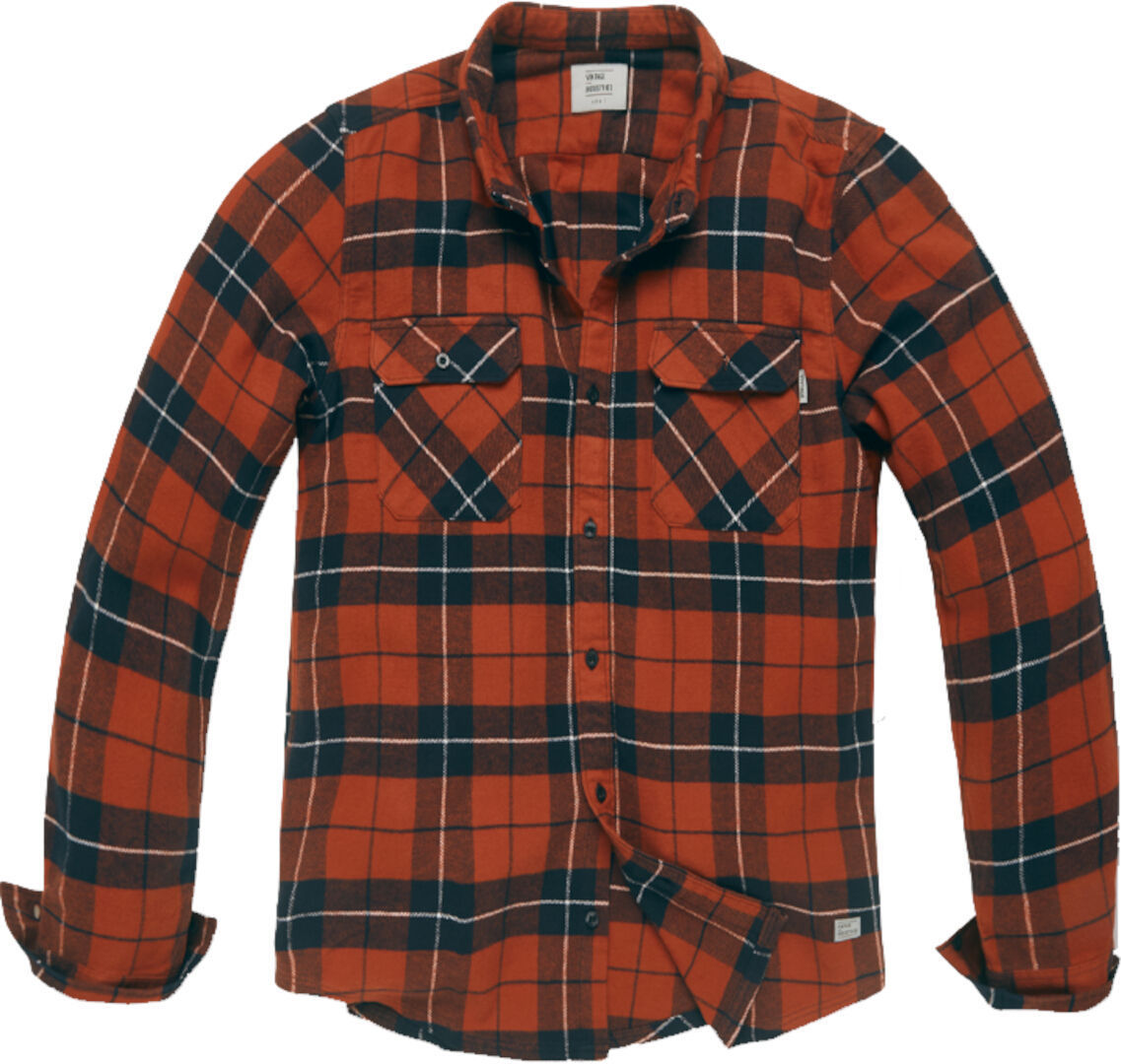 Рубашка Vintage Industries Sem Flannel, оранжевая оранжевая рубашка с воланами