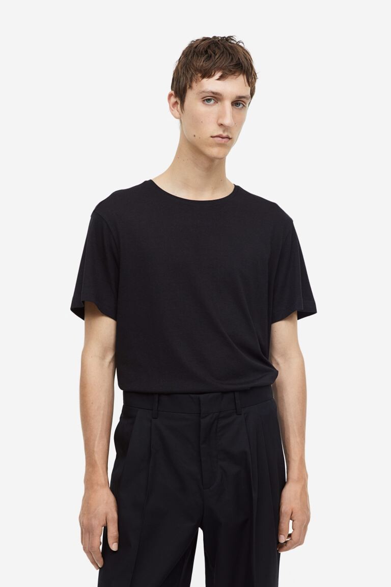

Футболка классического кроя H&M, черный