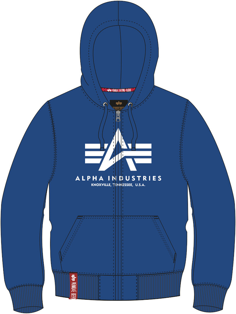 

Балахон Alpha Industries Basic ZIP, синий