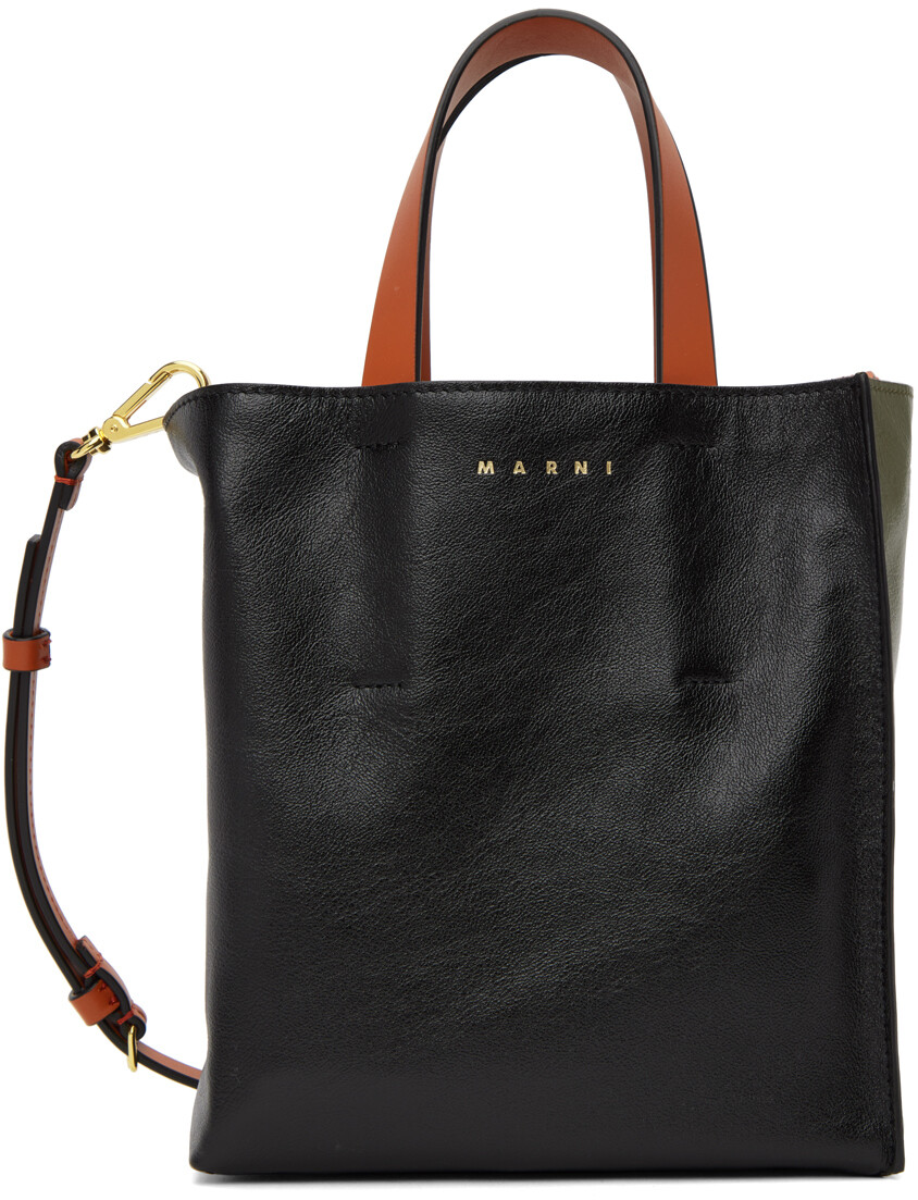 

Black & Khaki Mini Museo Tote Marni