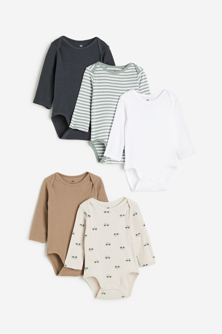 

Набор из 5 боди с длинными рукавами H&M
