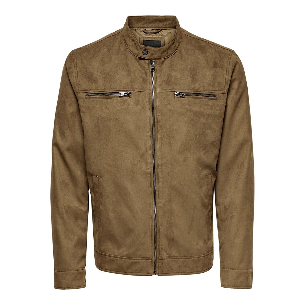 

Куртка Only & Sons Willow Fake Suede, коричневый