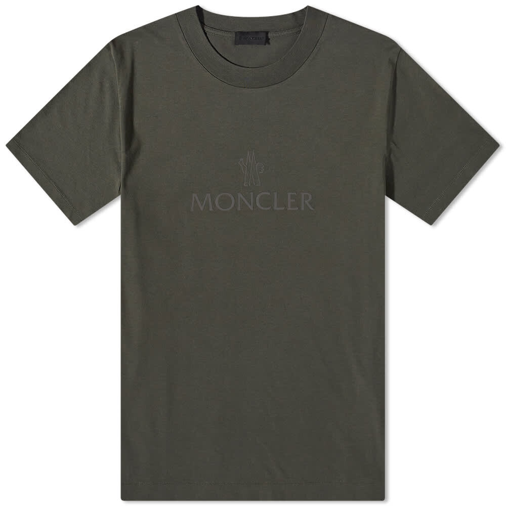 

Футболка Moncler Matt Black Logo Tee, Серый