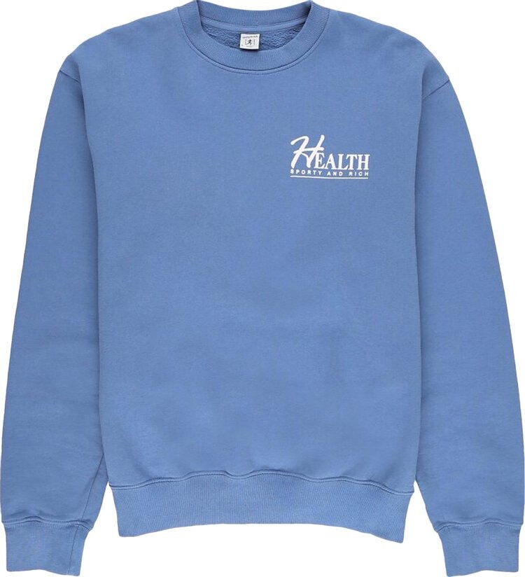 

Толстовка Sporty & Rich Big H Crewneck 'Steel Blue/White', синий