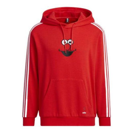 Толстовка Adidas neo x SESAME STREET Crossover Limited U Ss Hdy Elmo Casual Sports Stripe Red, Красный