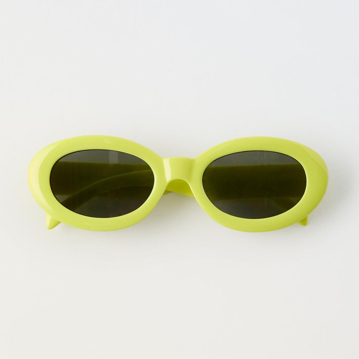 Очки солнцезащитные Zara Oval Resin-frame, желто-зеленый солнцезащитные очки zara oval серый
