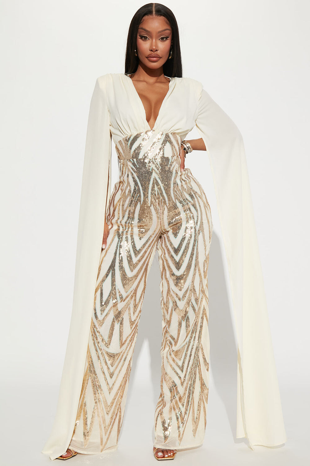 

Комбинезон Fashion Nova BJ5566, кремовый