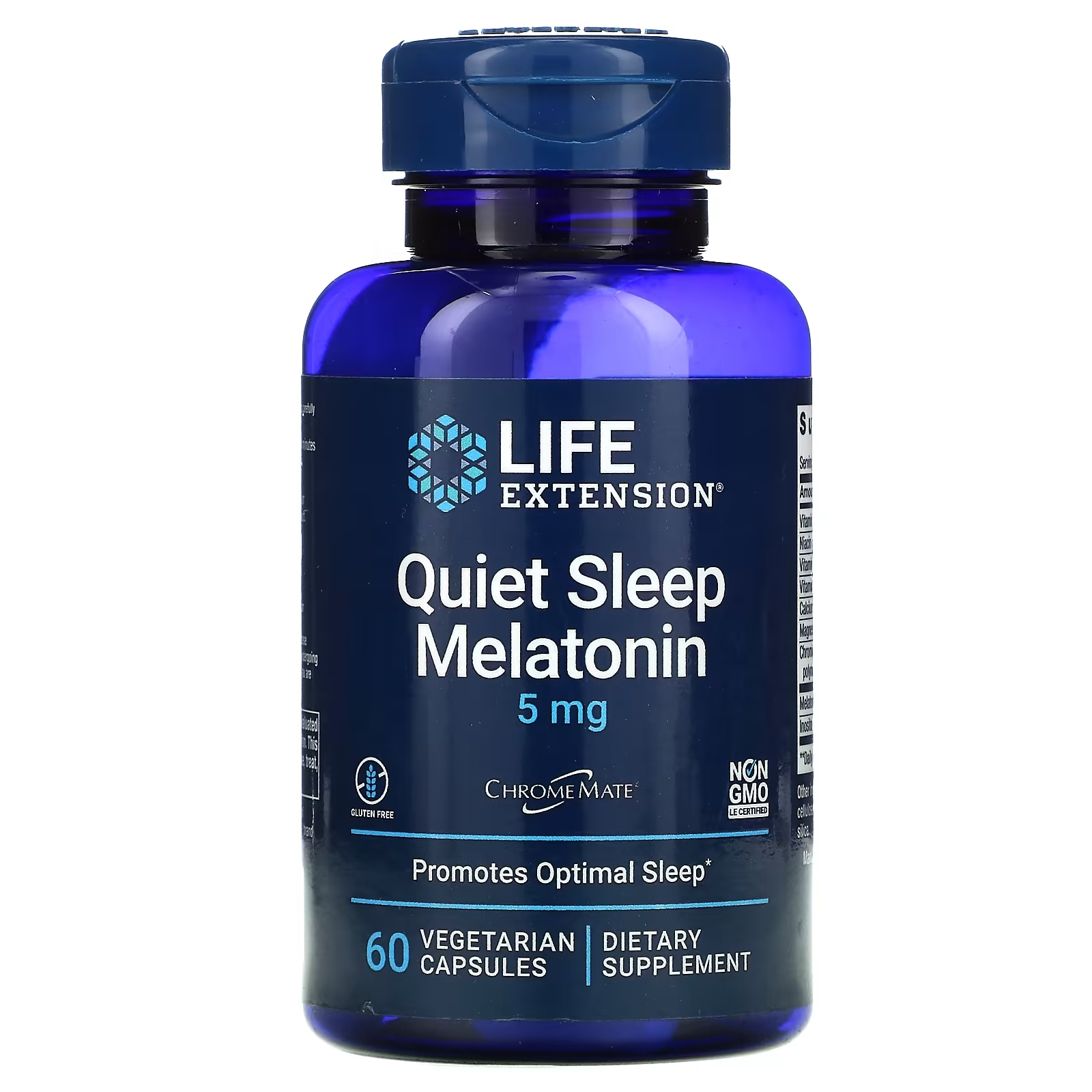 Мелатонин Life Extension Quiet Sleep, 60 растительных капсул мелатонин life extension 60 капсул