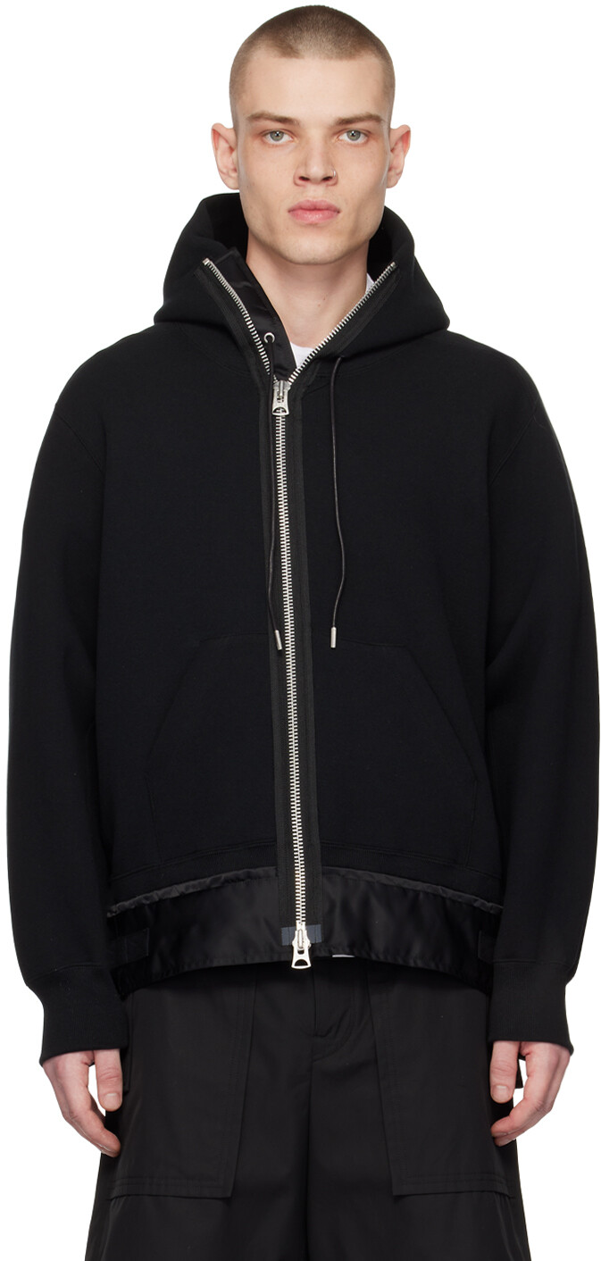 

Черный худи с капюшоном sacai