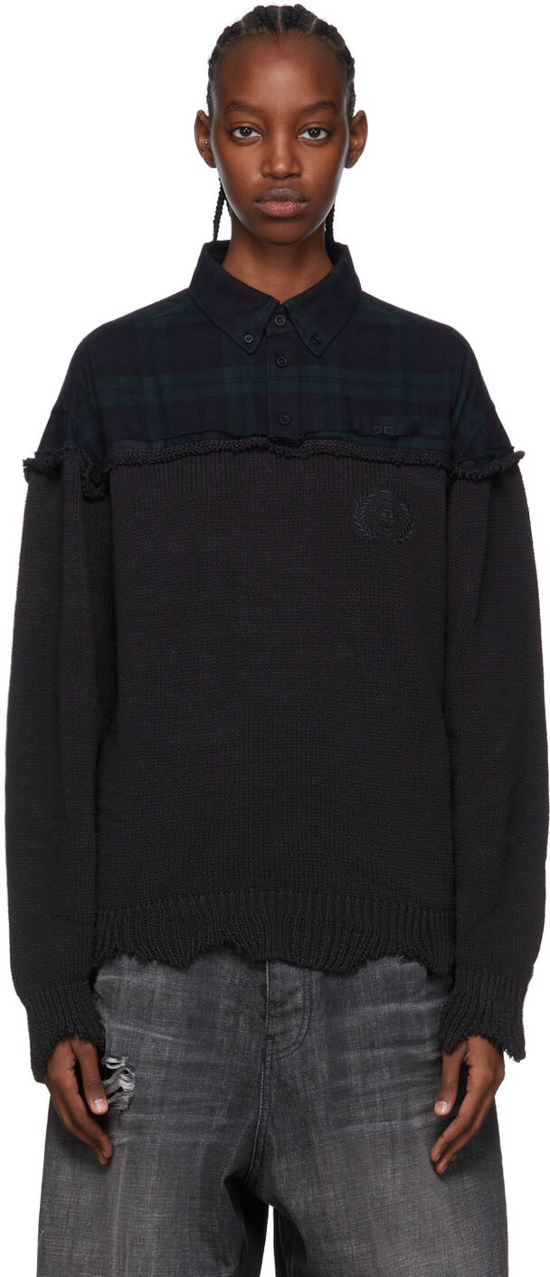 

Черный хлопковый свитер Balenciaga