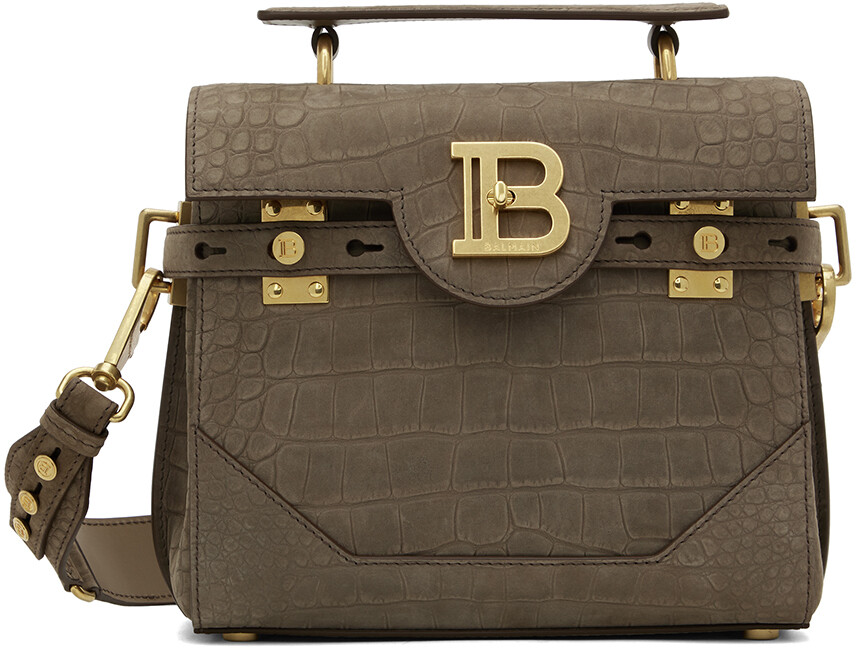 

Серо-коричневая сумка B-Buzz 23 Balmain