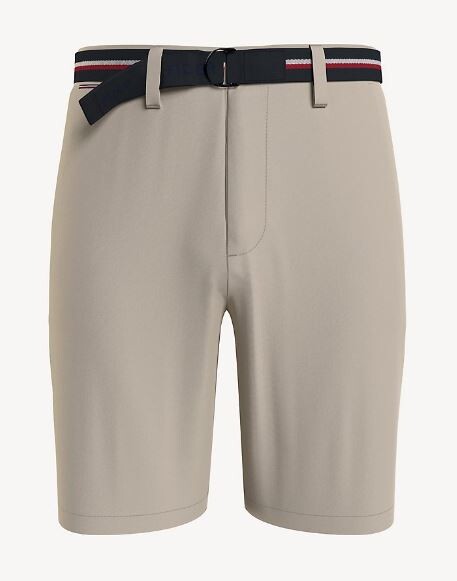 

Шорты с поясом Tommy Hilfiger Belted Twill Club, бежевый