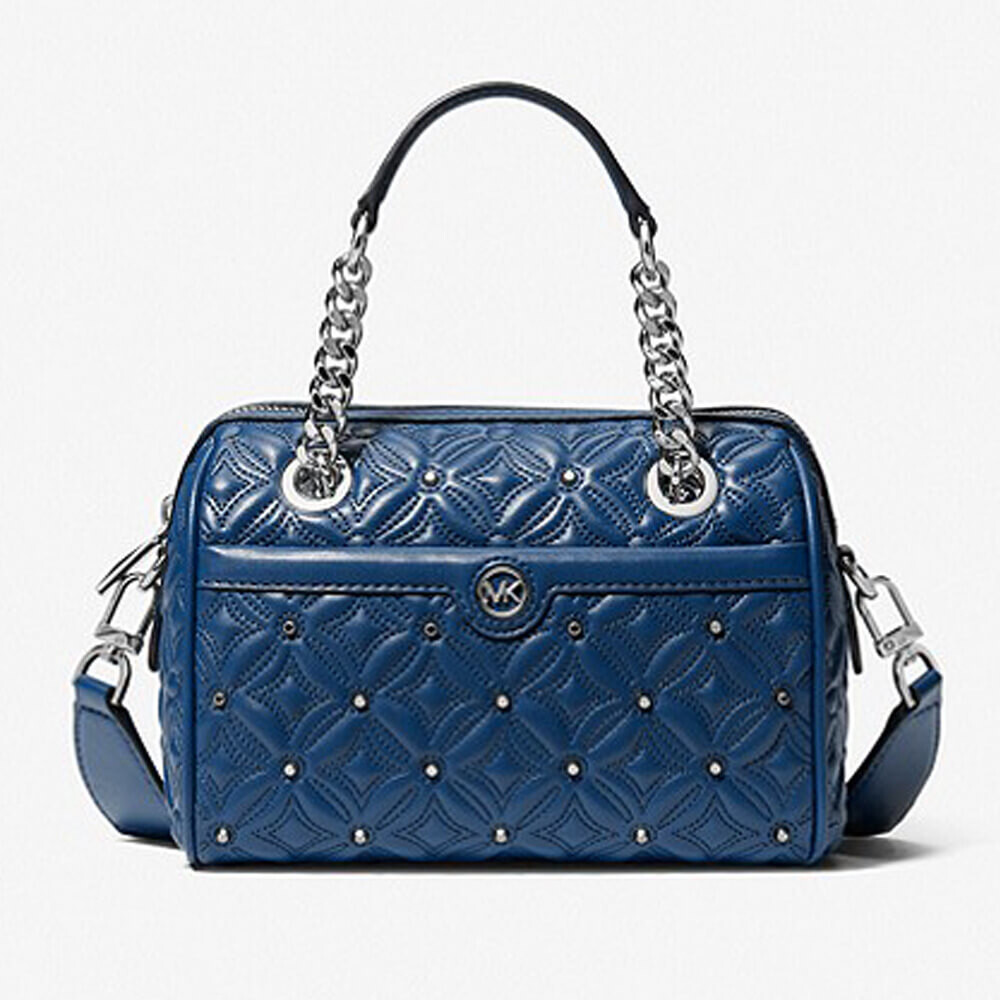 

Сумка кросс-боди Michael Michael Kors Blaire Extra-Small Quilted Faux Leather Duffel, синий