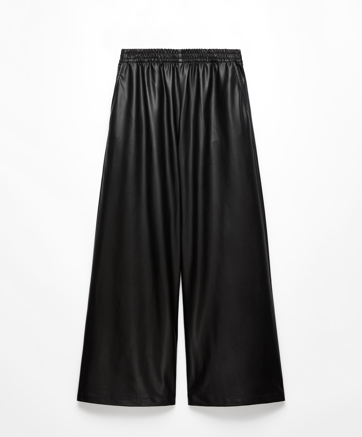 

Брюки Oysho Leather-effect Oversize, черный