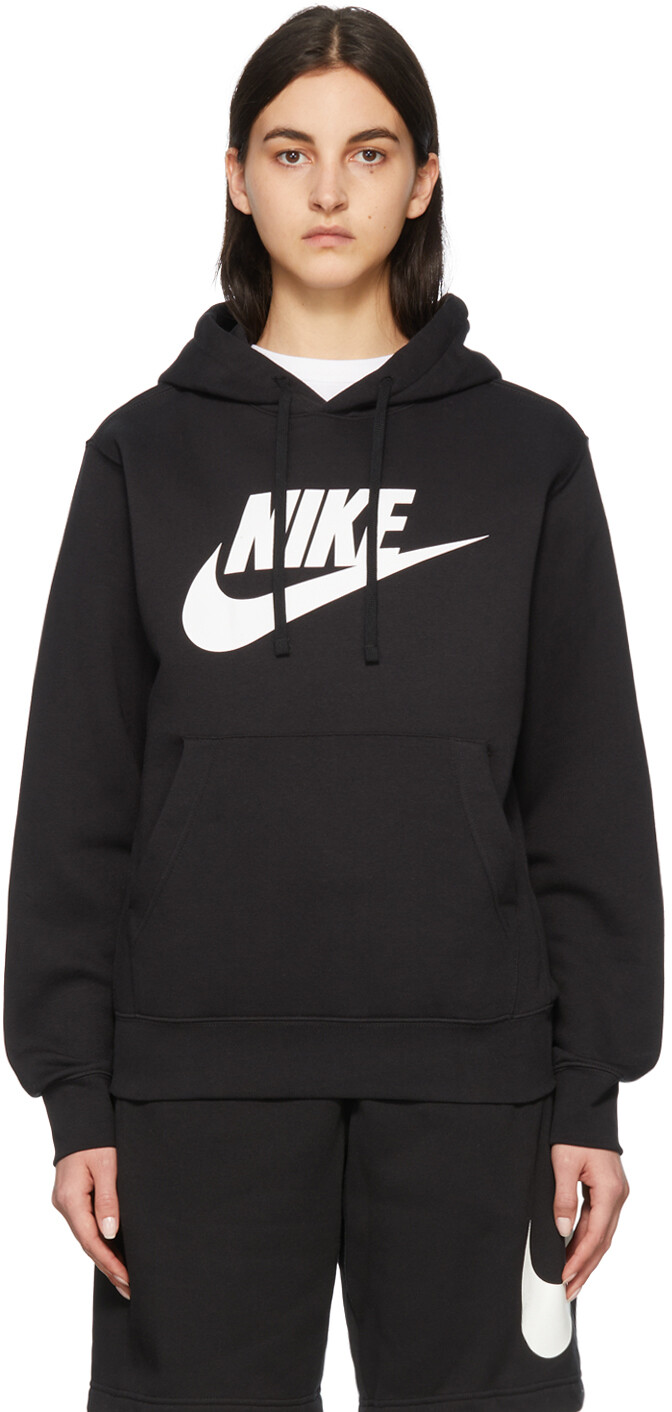 

Черный худи из хлопка Nike