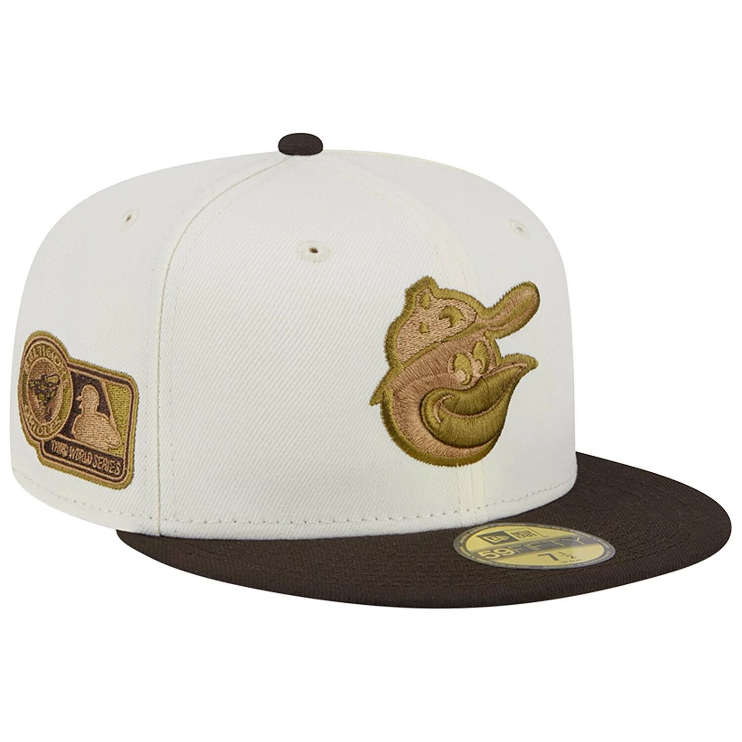 

Мужская облегающая шляпа New Era белого/коричневого цвета Baltimore Orioles 1983 World Series 59FIFTY