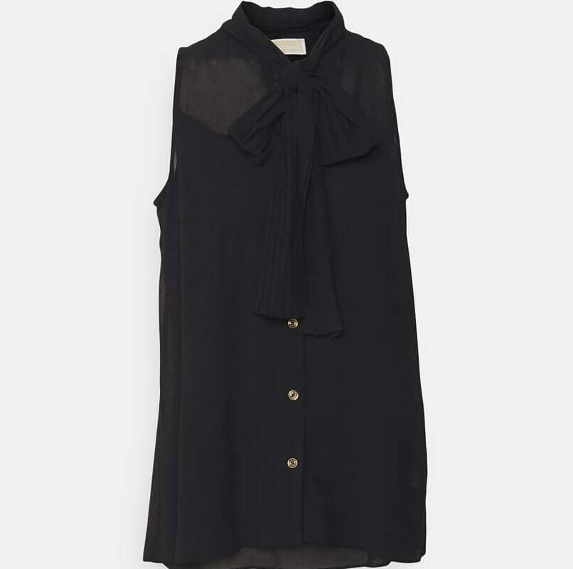 

Блузка Michael Kors Bow Blouse Button Down, черный