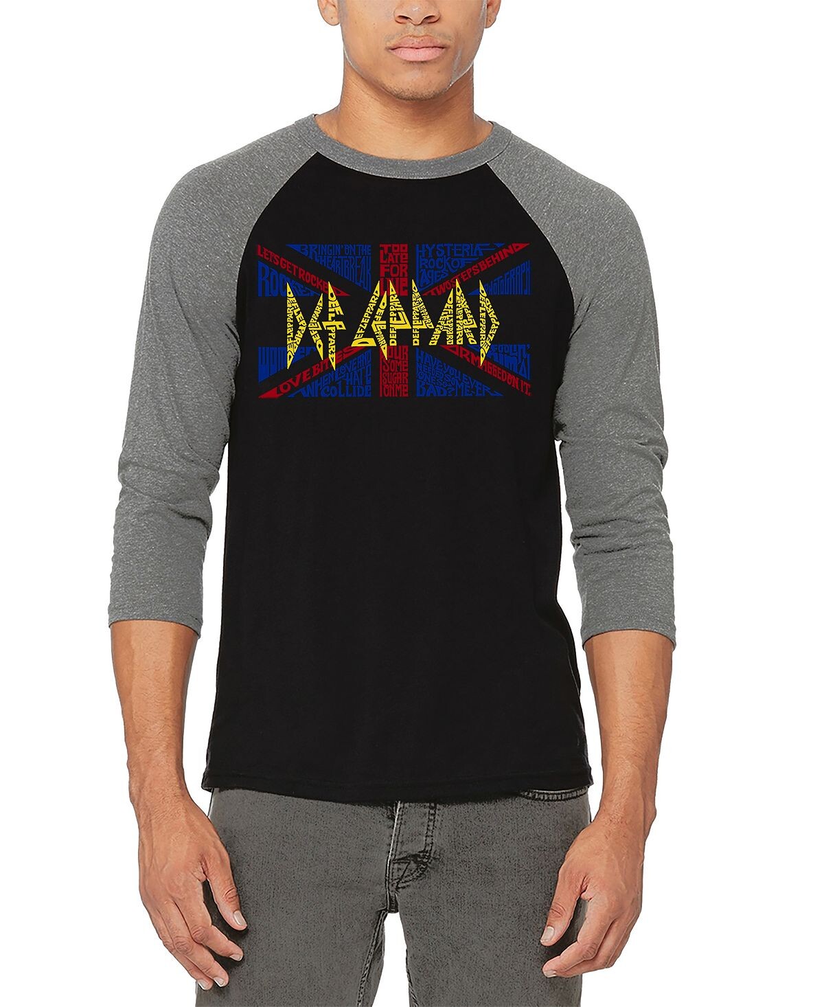 

Мужская футболка word art def leppard LA Pop Art, мульти