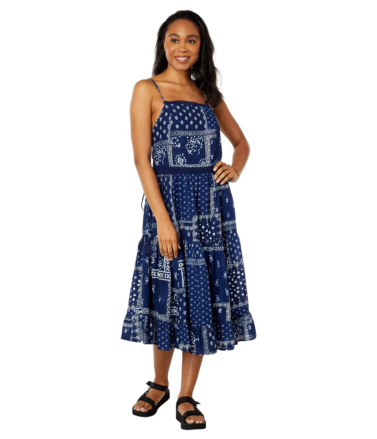 

Платье Lucky Brand, Patchwork Printed Midi Dress