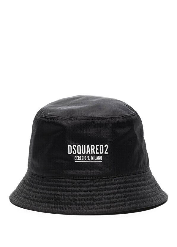 

Мужская панама с черно-белым логотипом Dsquared2