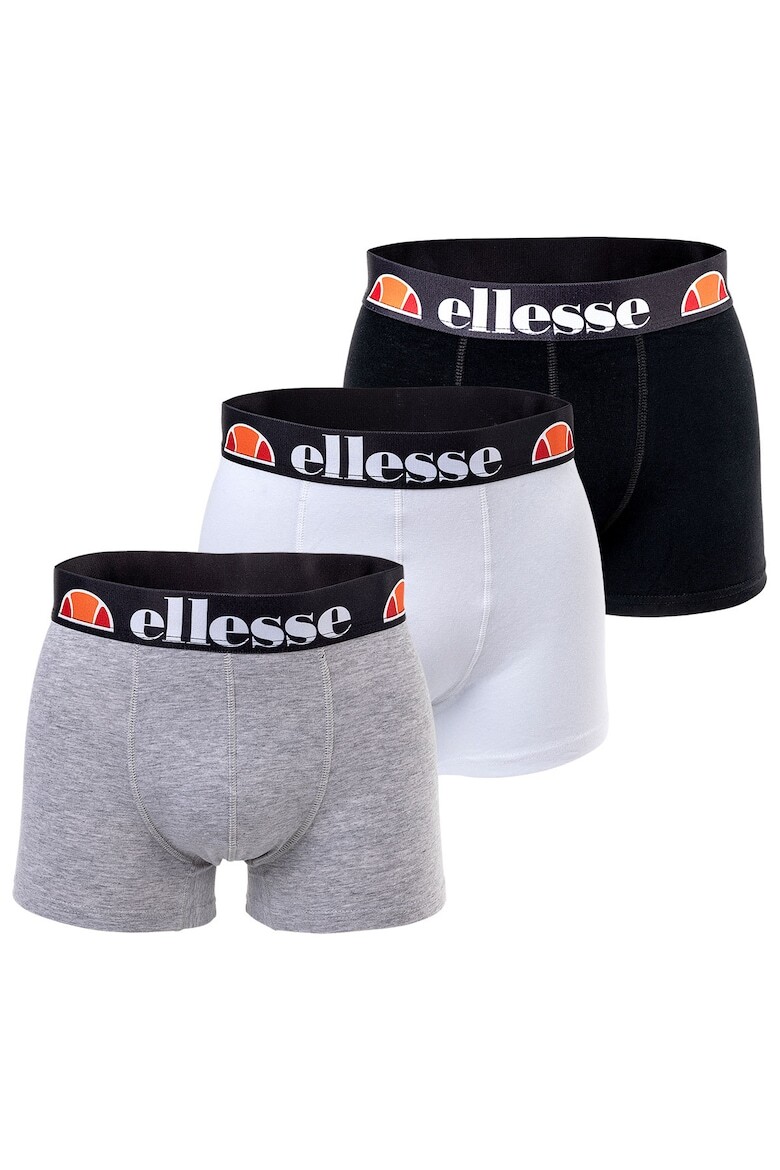 

Боксеры с логотипом на поясе - 3 пары Ellesse, черный