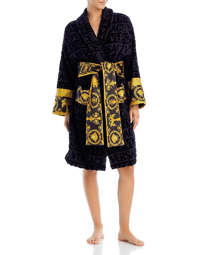 

Versace Банный халат I Heart Baroque, черный