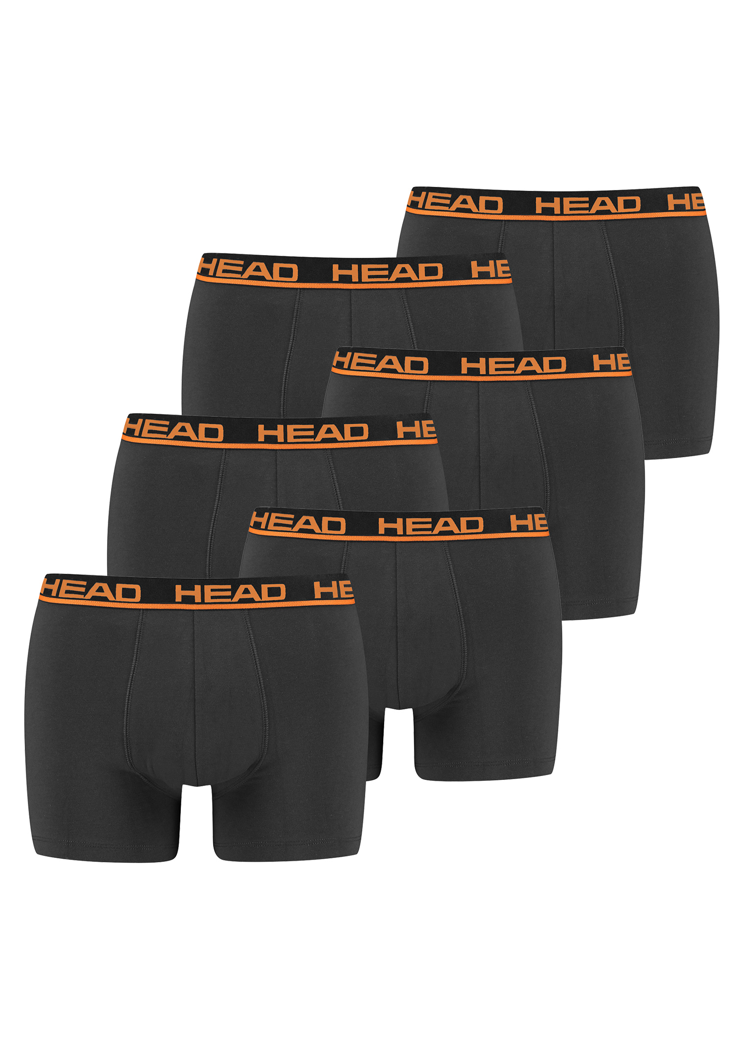Боксеры HEAD Boxershorts Head Basic Boxer 6P, цвет 862 - dark shadow цена и фото