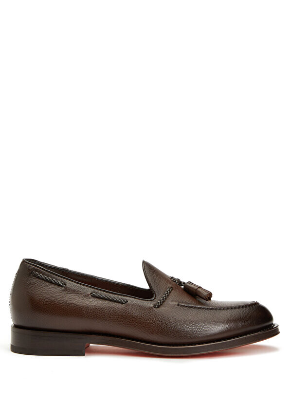 

Коричневые мужские кожаные лоферы Santoni