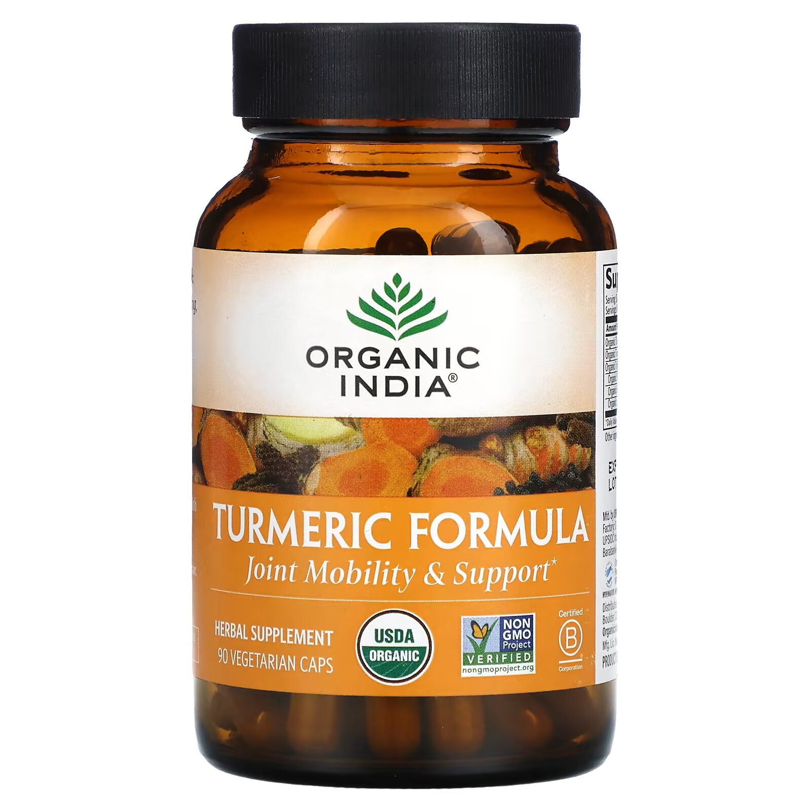 Organic India, Turmeric Formula, куркума, поддержка подвижности и здоровья суставов, 90 растительных капсул organic india turmeric formula куркума поддержка подвижности и здоровья суставов 90 растительных капсул