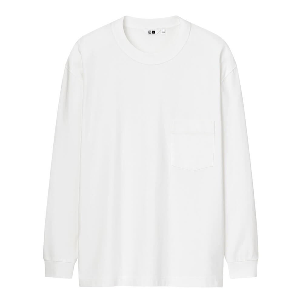 

Футболка Uniqlo U Crew Neck Long Sleeved, белый